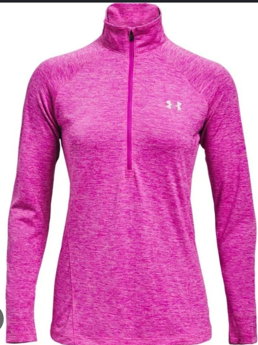 Under Armour Berry Heather 1/4 Zip Athletic Pullover